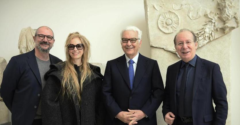Antonio Latella, Marie Chouinard, Paolo Baratta e Ivan Fedele (foto Ansa)